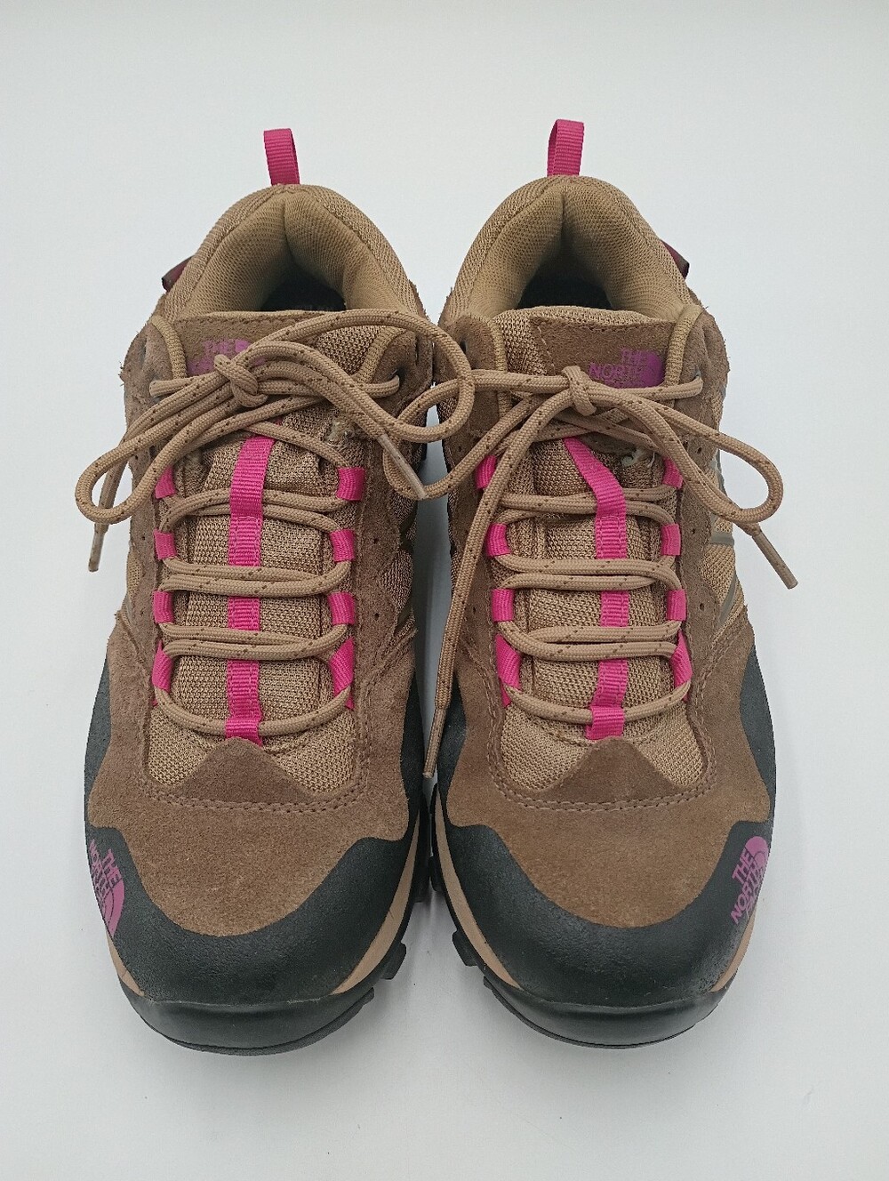 The North Face Women's Hedgehog Hiking Shoes Waterproof Vibram Brown Pink Sz 7.5